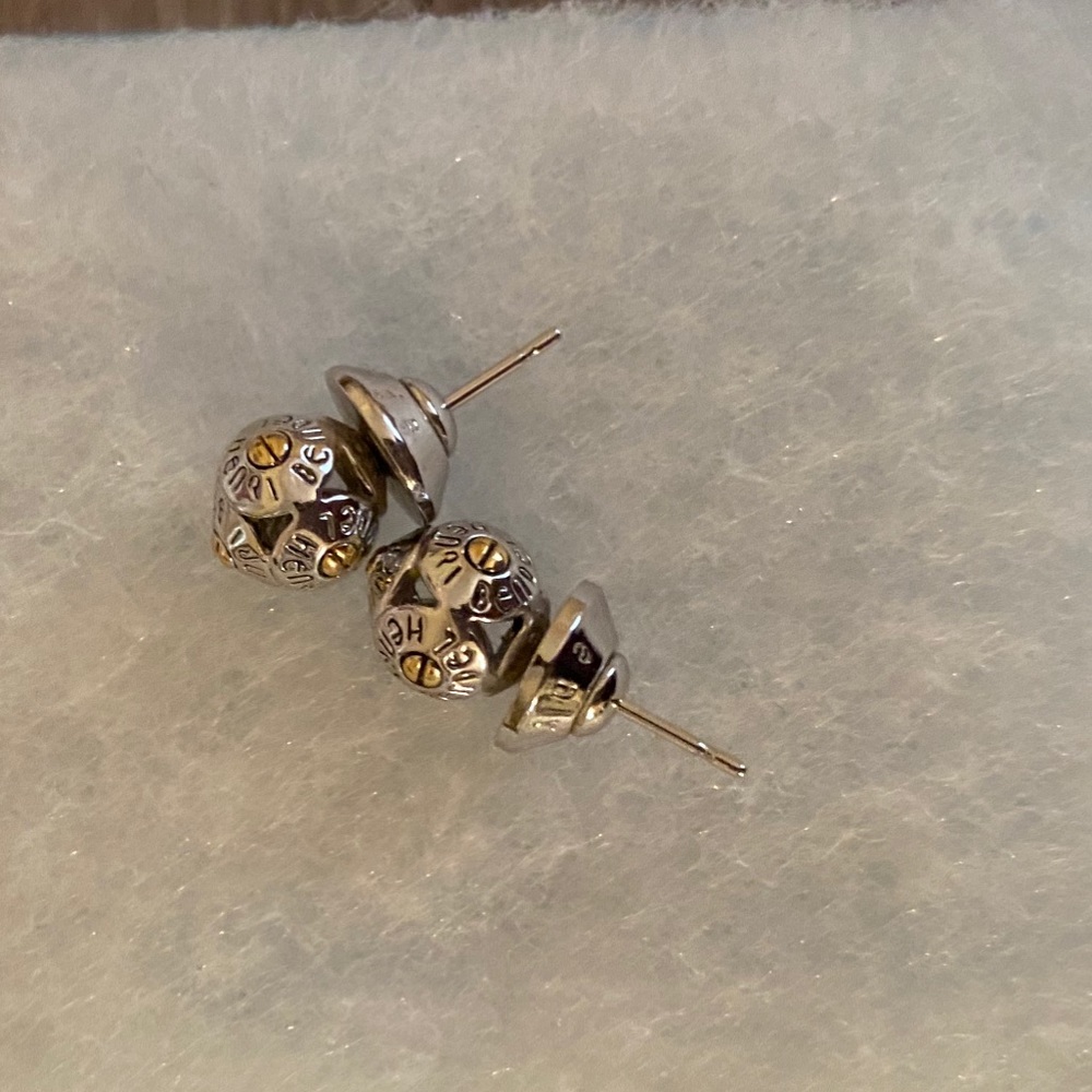 Henri bendel earrings-two tone post earring